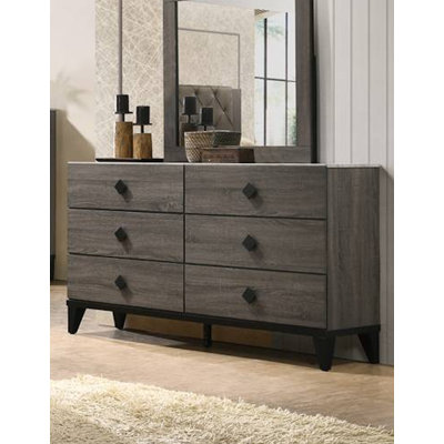 Gurdas 6 Drawer 62"" W Double Dresser -  Red Barrel StudioÂ®, 7CAE17D947794A2694CE39768FB3ADC7