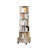 360° Display Round Spinning Bookshelf with Wheels and Drawer-7214052