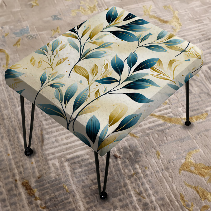 Coastal Neutrals - Plants Rectangle Ottoman