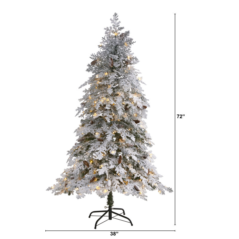 Lighted Artificial Christmas Tree, 6' H
