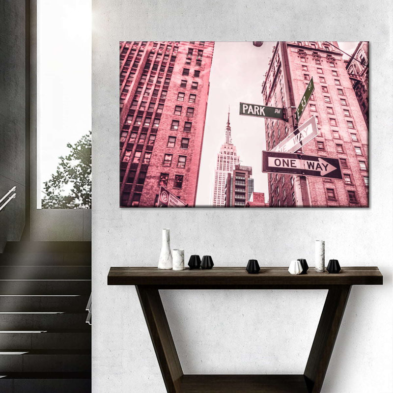 Midtown Manhattan Street sur toile, H 8 po x l 12 po x P 1 po