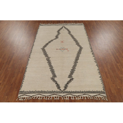 Handmade Wool Moroccan Oriental Area Rug 6x10