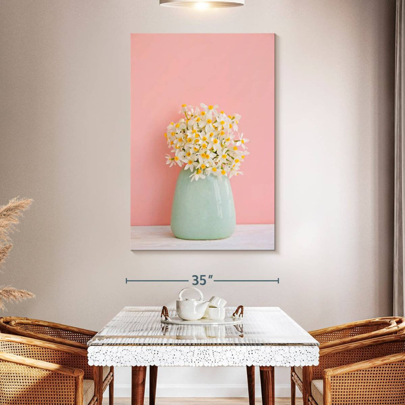 Jonquilles dans un vase, H 51 po x l 34 po