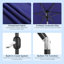 9 pi. Parasol de marché en polyester avec inclinaison et manivelle bleu marine-1755218503