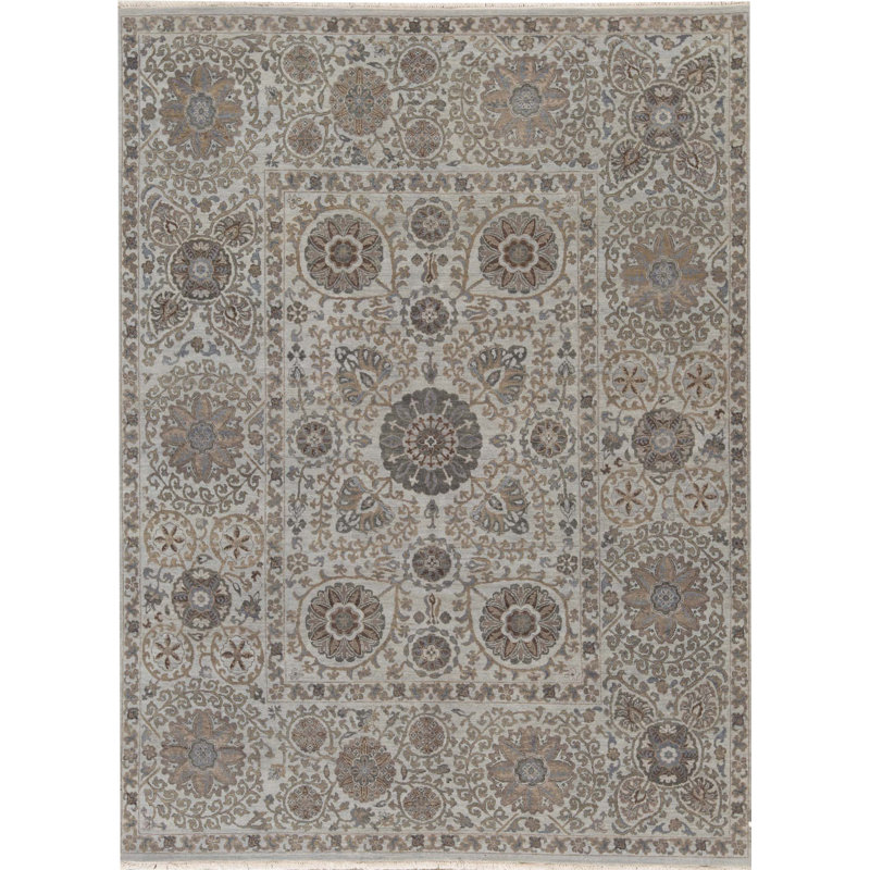 Tapis turquoise de haute qualité noué à la main
