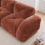 Canapé 110 po sans tissu avec velours doux et capitonné, canapé modulaire modulaire, éponge haute densité 32D, conception antidérapante, fond ergonomique, aucun assemblage requis, pour le cinéma maison, rouge-brun-2036738814-2036738813