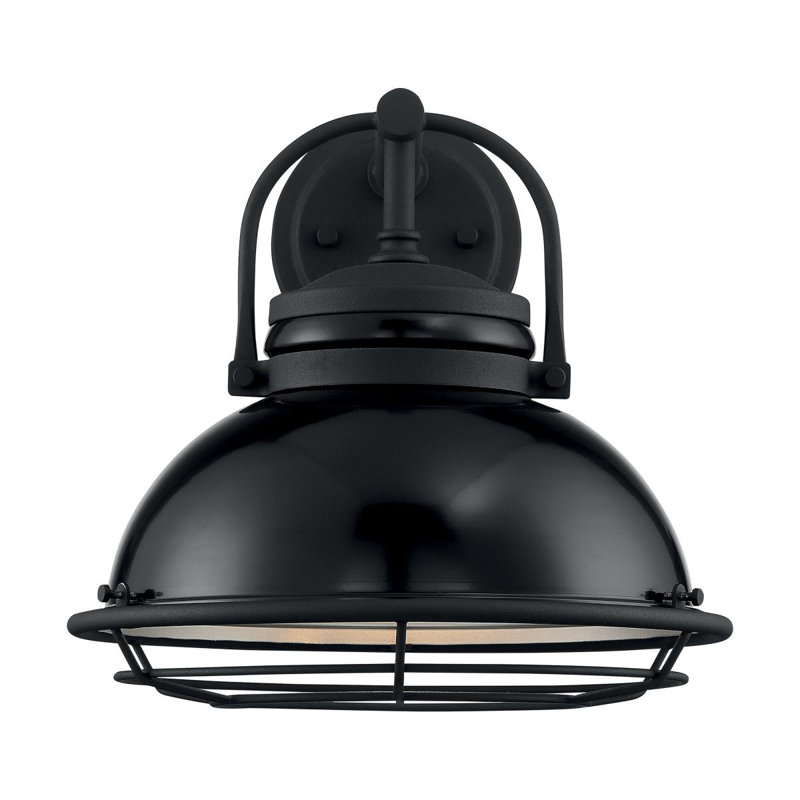 Ankur Wall Light, 11" H x 9.75" W x 10.5" D, Black, Gloss White/Textured Black