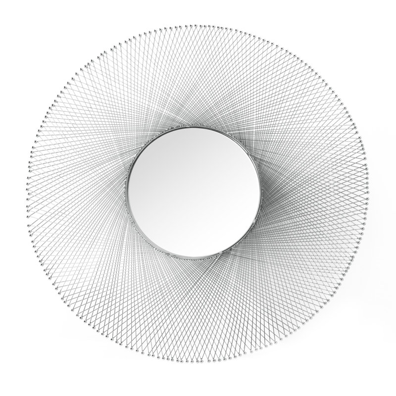 Metal Wall Mirror, Silver
