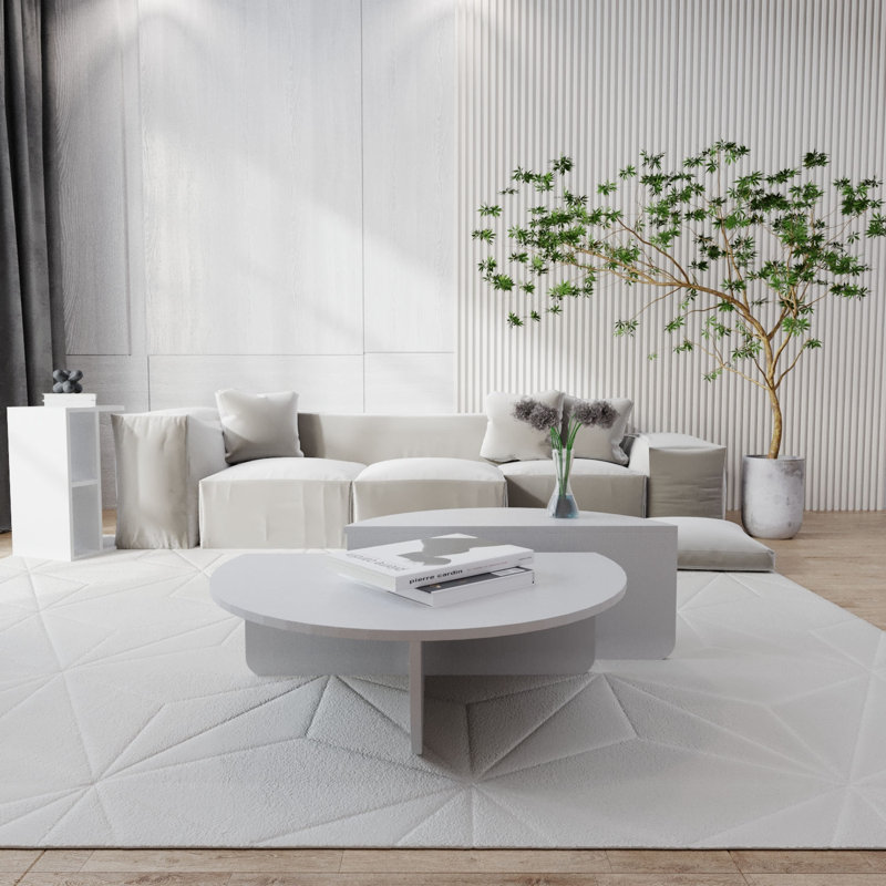 Heidi-Grace Coffee Table, 35" H x 90" L x 50" D, White