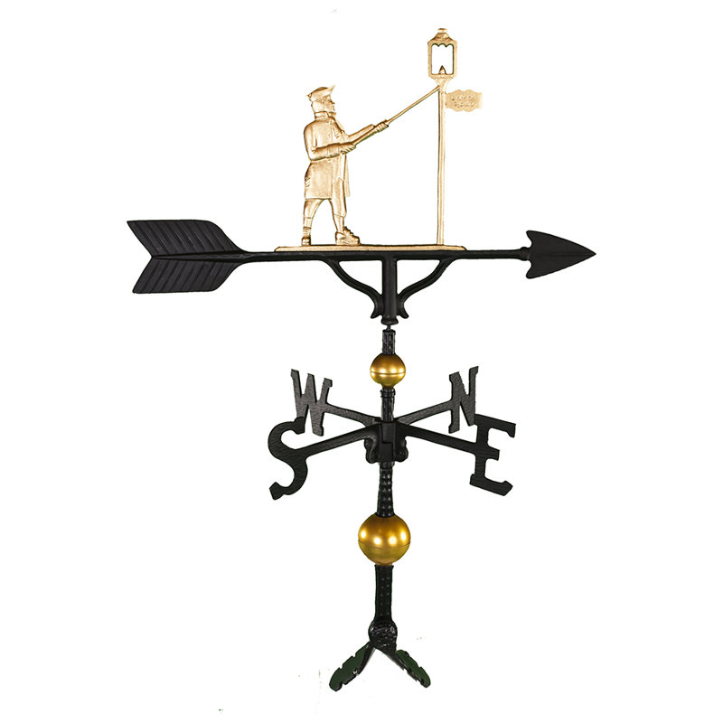 Deluxe Lamplighter Weathervane, Gold