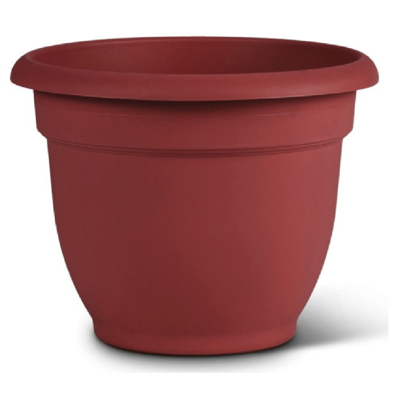 Pot à fleurs intérieur / extérieur Traditional, H 7 po x l 8,75 po x P 8,75 po, Gris anthracite