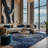 Machine Washable Blue Area Rug-1501224444
