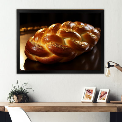 Judaïsme, challah doré, charme abstrait sur toile