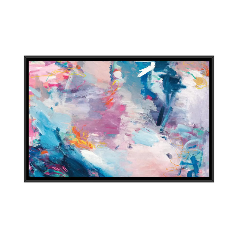 "Mad About You" par Amira Rahim, reproduction d’art, Toile avec cadre noir, H 32 po x l 48 po x 1,5 po, Pas de tapis