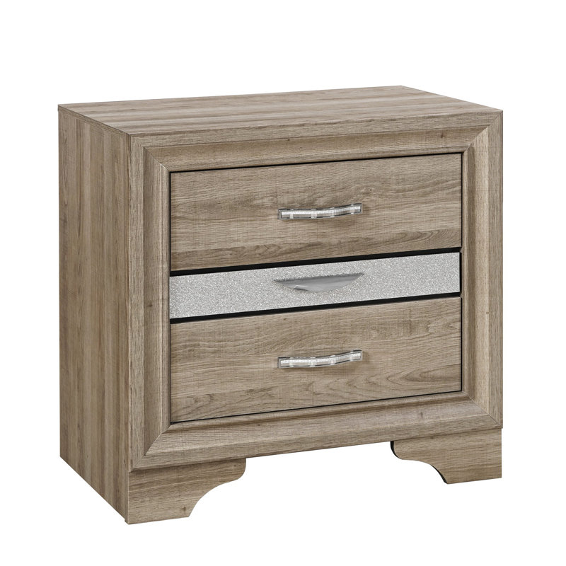 Table de chevet avec finition naturelle Ryder