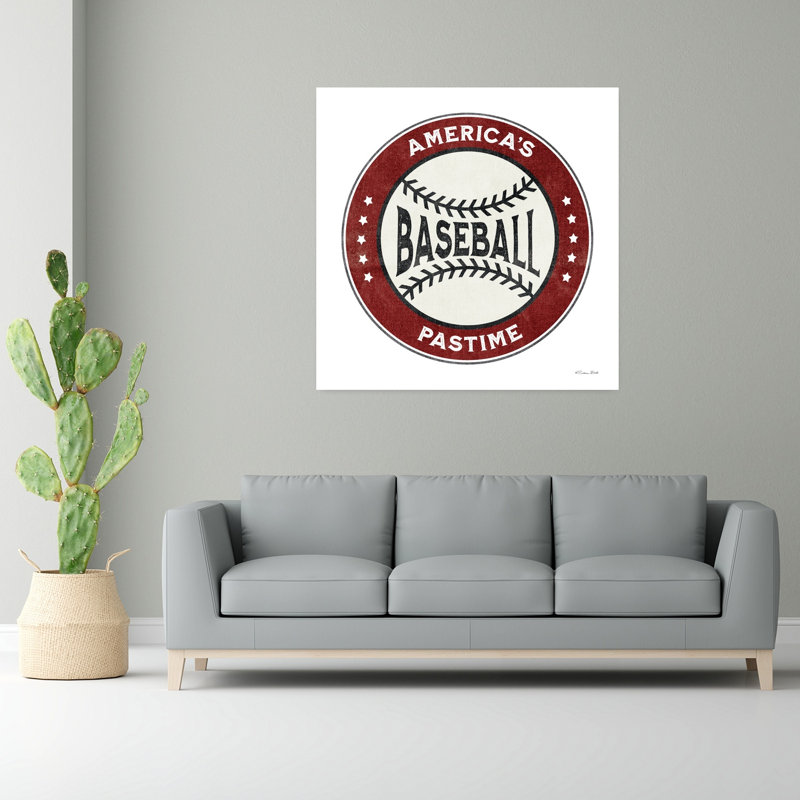 Baseball - America's Pastime, art contemporain, H 48 po x l 48 po