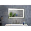 Miroir de salle de bain 32 po x 20 po avec DEL, brouillard, 3 choix de couleurs, gradation continue, fixation murale, verre HD, aluminium, fonction de brouillard de salle de bain blanc, options,