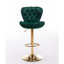 Ensemble de 2 tabourets de bar réglables avec repose-pieds chromé et base pivotante
