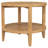 Brown Round Solid Wood Side End Table