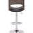 Weathered Oak Bar Stool With Curved Seat, Diamond Back, And 360 Swivel Function Swivel, Adjustable Height, Black Upholstery In For