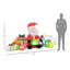 Père Noël gonflable rouge avec boîtes-cadeaux - Décoration de Noël pour l'extérieur