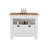 Kitchen Island 35" H, 2 Doors, 3 Shelves, Macadamia-1748746764