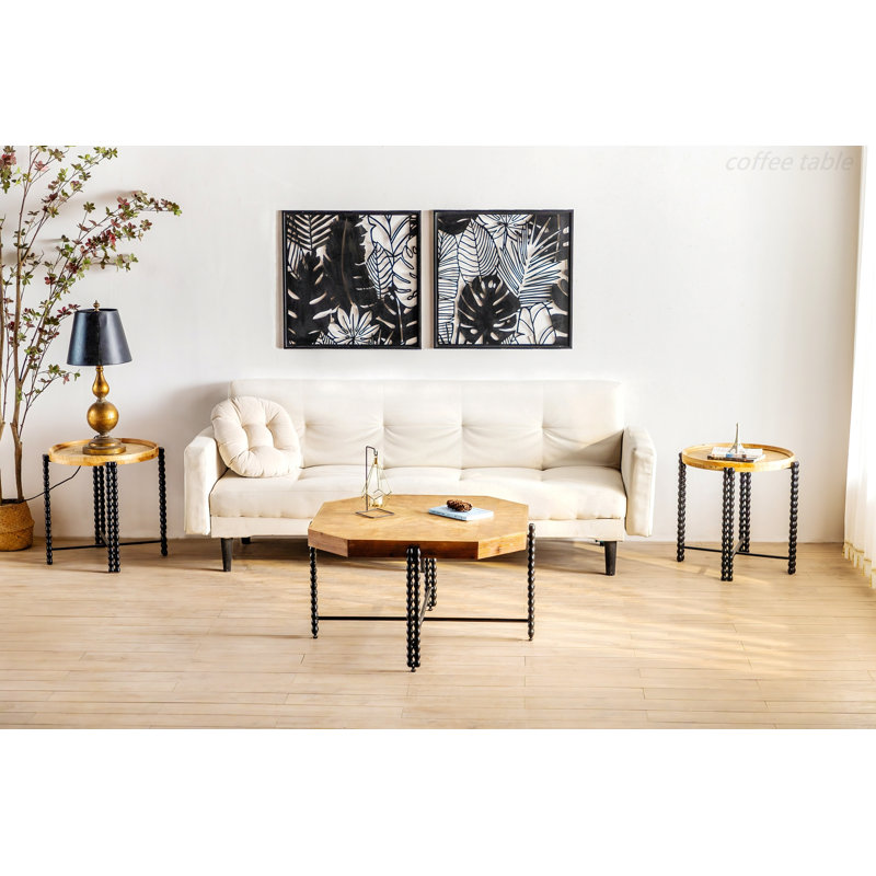Table basse en bois, table basse en bois naturel, grande table basse en bois massif