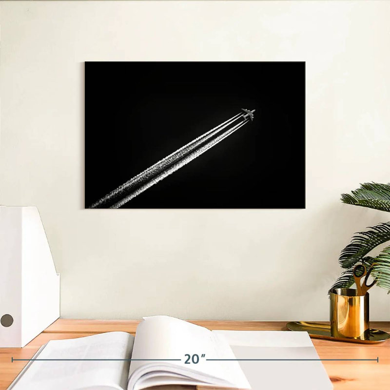 Mait Plane Contrails, 8" H x 12" W