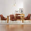 Chaise d'appoint rembourrée en velours avec pieds dorés -903341576