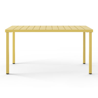 59"×35.4" Outdoor Metal Rectangular Dining Table