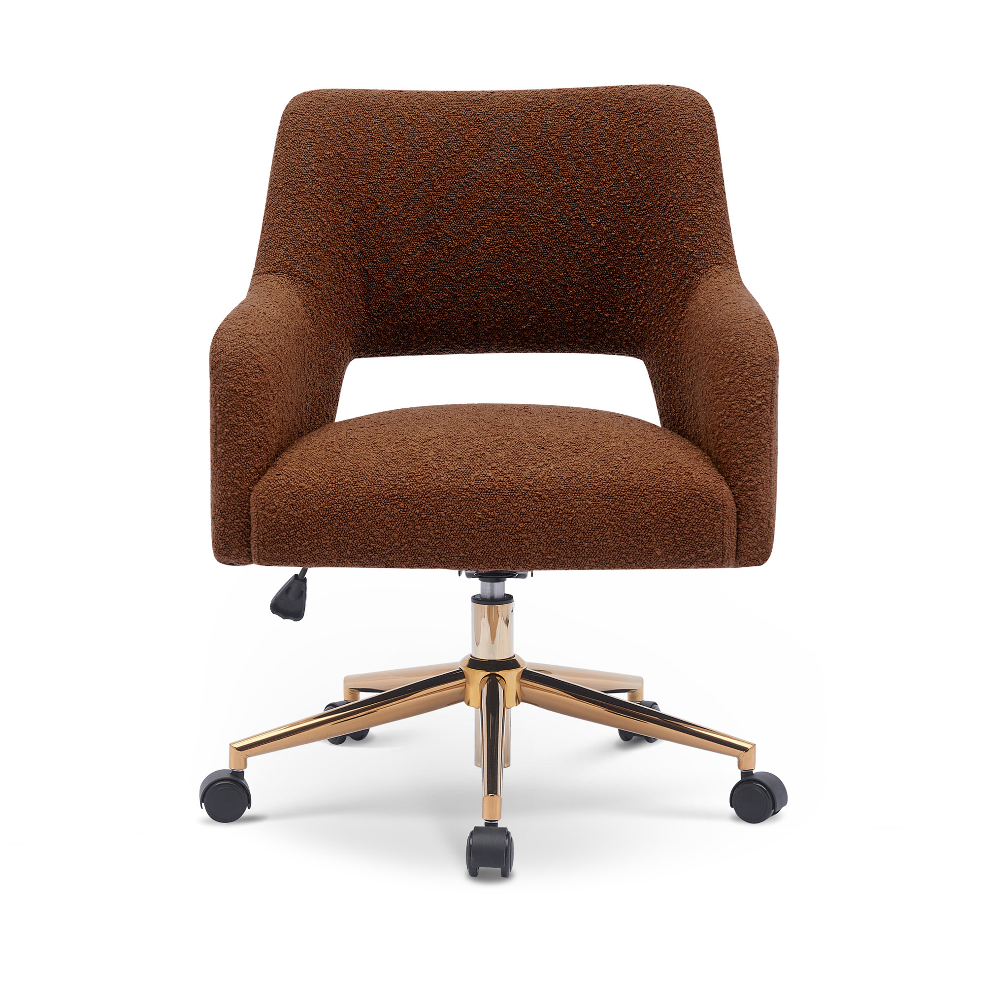 Swivel Office Chair, Rust Orange