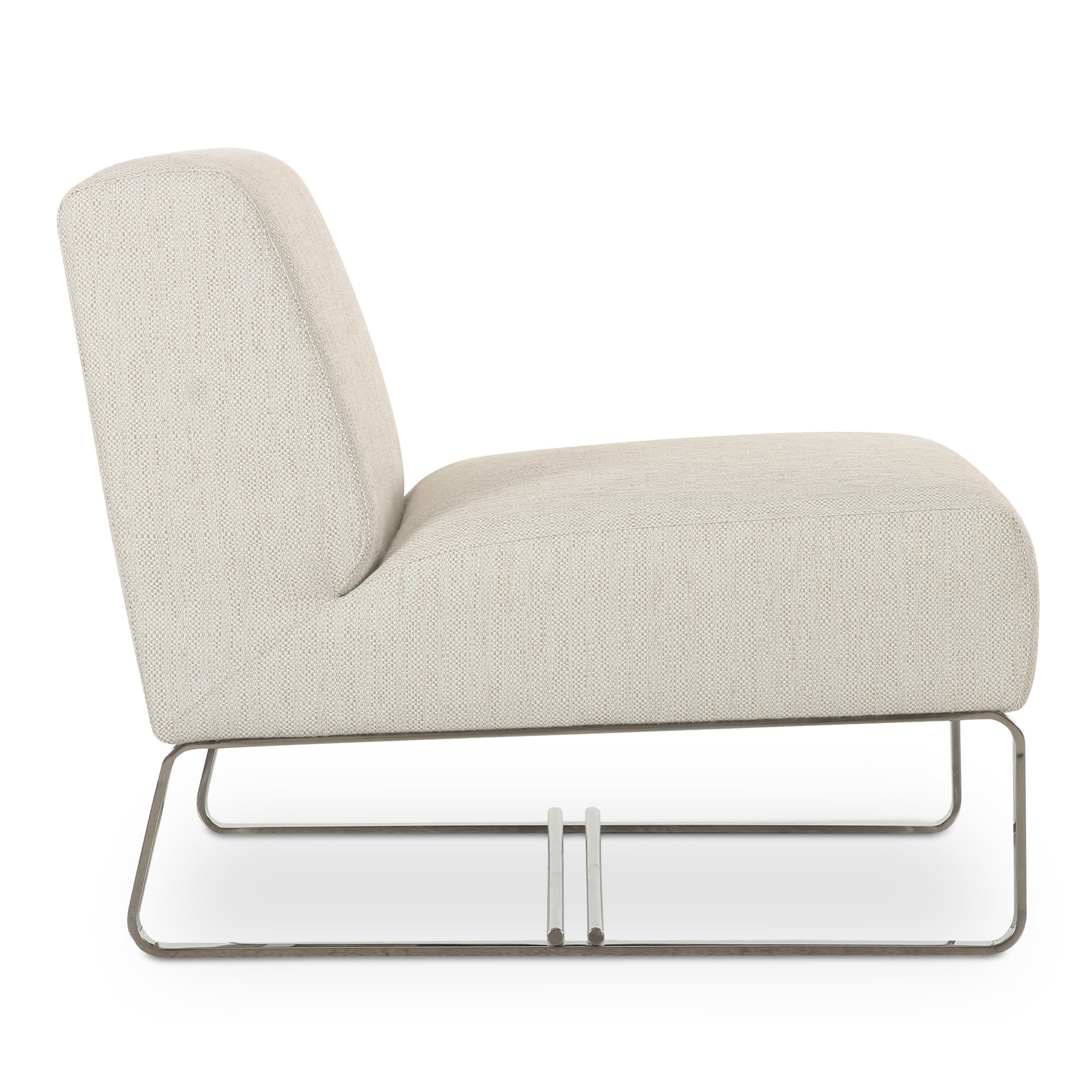 Necci Outdoor Accent Chair, Flecked Beige Performance Basketweave