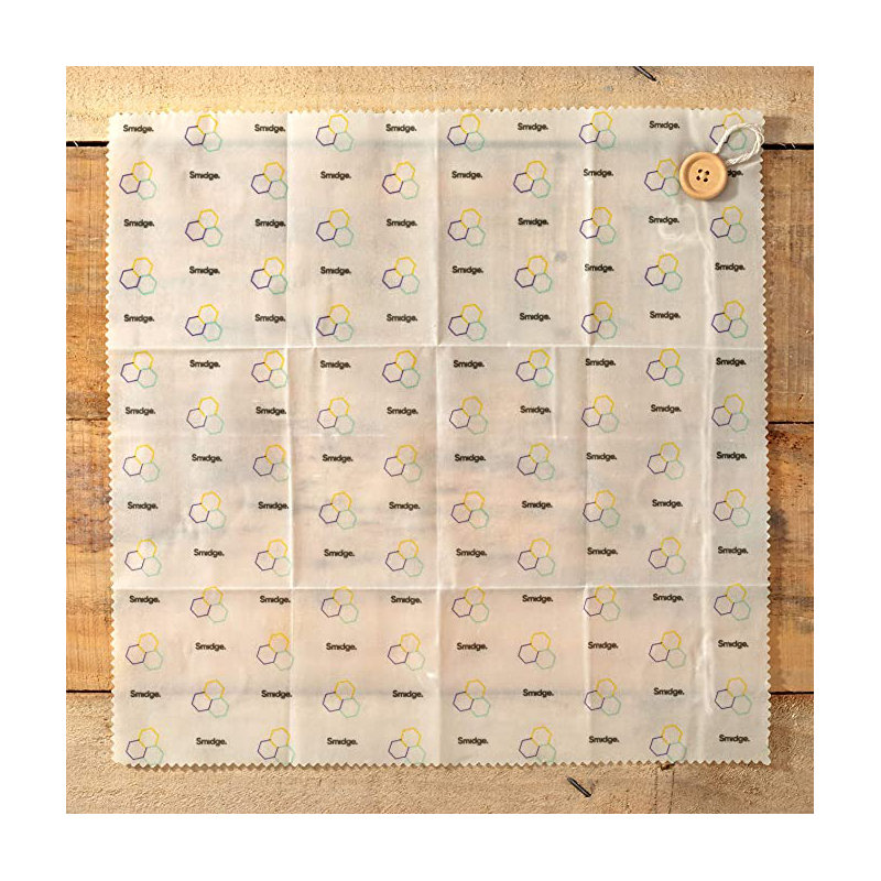 Smidge Beeswax Food Wrap Roll, Honeycomb Print, 20.5" H x 0.5" W