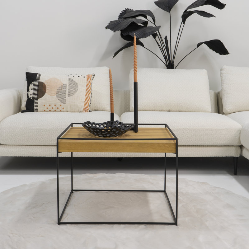 Lanette Four Leg Coffee Table, 46cm H x 60cm W x 60cm D, Natural Oak