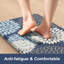 Tapis de cuisine anti-fatigue 2 pièces - multicolore - Dahlia boho / envers en caoutchouc antidérapant, tapis de ferme, imperméable et rembourré pour cuisine, évier, bureau