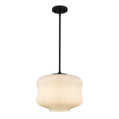 Cara 1-Light Matte Black Pendant Light