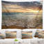 Tapisserie «Seashore Bright Cloudy Sunset in Calm Ocean»-28509466