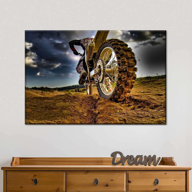 Dirt Bike Canvas Print, 20" H x 30" W x 1.25" D