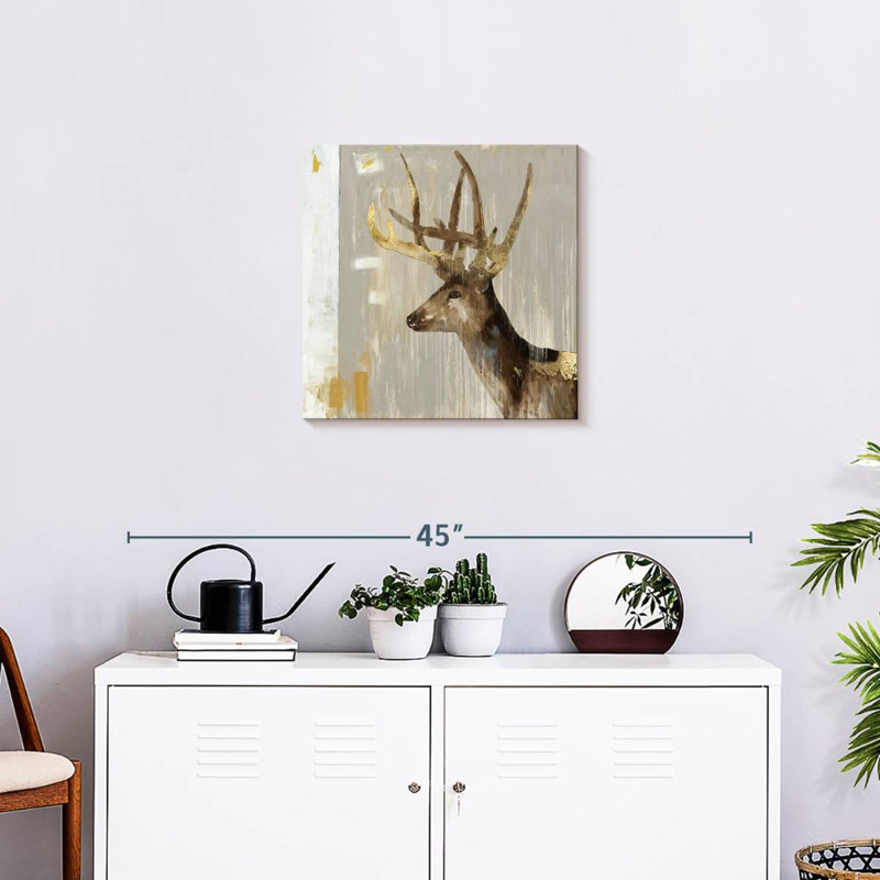 Brampt cerf I, H 20 po x l 20 po