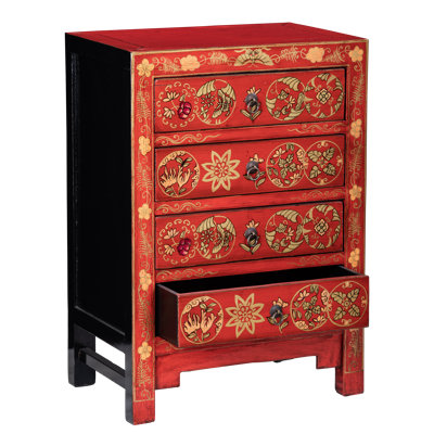 Moise 56cm W Solid Wood Bedside Table