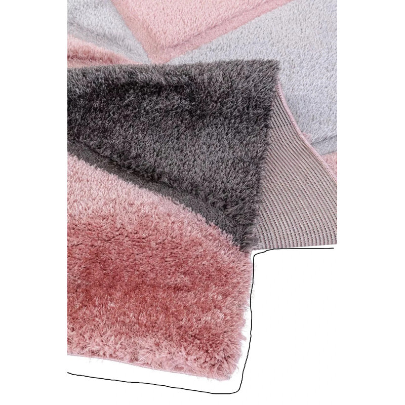 Geometric Shag Area Rug, Rectangle 80 x 150 cm