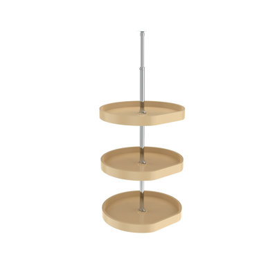 Polymer D-Shape 3-Shelf Lazy Susans For 38" H Corner Wall Cabinets