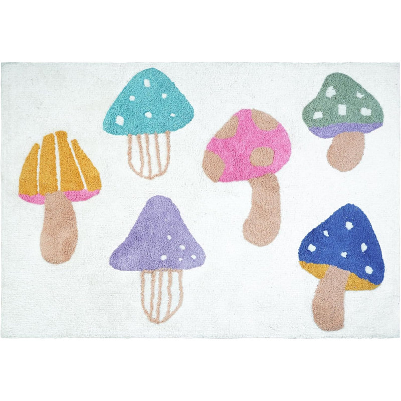 Tapis blanc lavable champignon 3 pi x 4 pi 3 pi x 4 pi