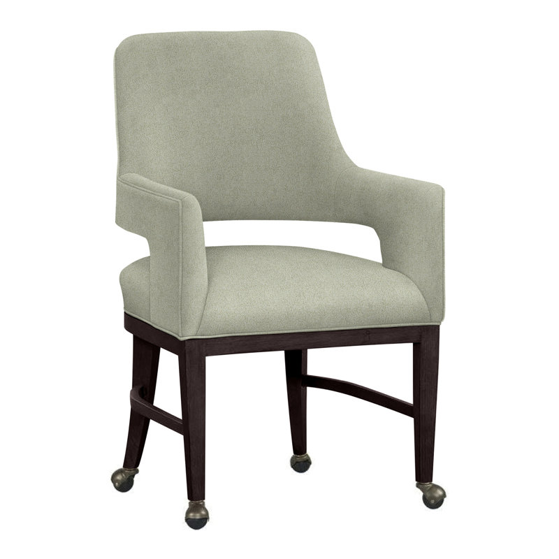 Chaise avec accoudoirs Josie, Parchemin 8794, Espresso