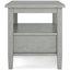 Table de bout transitionnelle moderne en bois massif de 20 po de large gris brouillard-424201904
