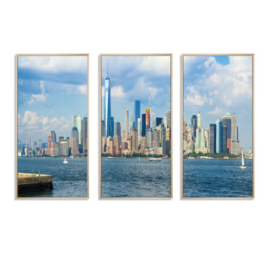 Lower Manhattan Skyline Panorama " Lower Manhattan Skyline Panorama " 3 - Pieces