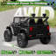 Voiture 24 places pour enfants 2 places, jeep électrique noire avec télécommande, 4 roues motrices / 2 roues motrices, suspension, Bluetooth, siège double pour enfants en bas âge-102426086