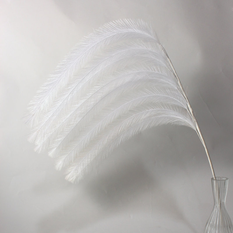 128cm Faux Bristle Grass Branch, White