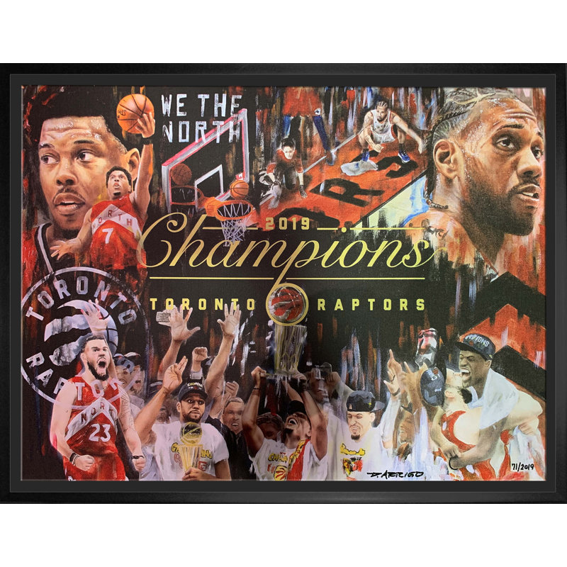 Toronto Raptors, toile encadrée 2019 Champs par Arrigo LE2019