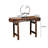 Retro Brown Carved Solid Wood Console Table